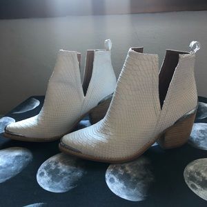 Jefferey Campbell white cowboy booties